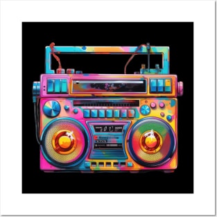 Retro Hip Hop Boombox Posters and Art